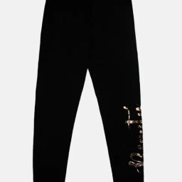 Kiddopanti Kids Black Printed Leggings-image-82
