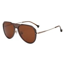 Ted Smith Brown UV Protection Aviator Unisex Sunglasses-image-41