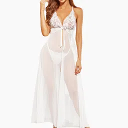 Beera Women Self Design Net Baby Doll-image-37