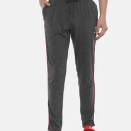3Pin Grey Cotton Regular Fit Joggers-image-55