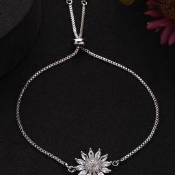 VOGUE HAIR ACCESSORIES American Diamond Studded Wraparound Bracelet-image-52