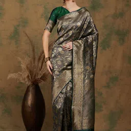 DIVASTRI Woven Design Zari Banarasi Saree-image-51