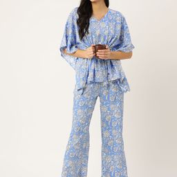 ETC Floral Print Kaftan Night Suit-34