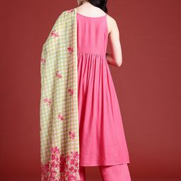 Anouk Regular Sleeveless Kurta with Palazzos & With Dupatta image 5