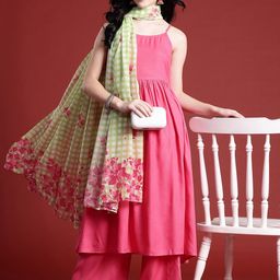 Anouk Regular Sleeveless Kurta with Palazzos & With Dupatta-38