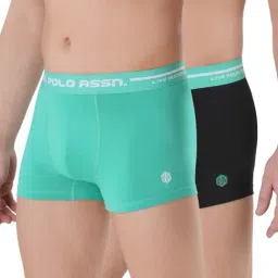 U.S. Polo Assn. Black & Green Cotton Regular Fit Trunks - Pack Of 2-picture-28