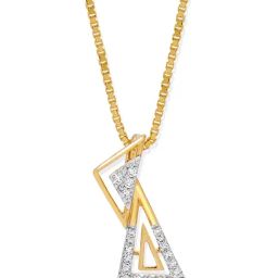 Mia by Tanishq Nature's Finest 14k Gold Mesmerizing Triangle Diamond Pendant-picture-29