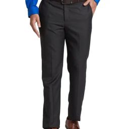 Park Avenue Medium Brown Regular Fit Self Pattern Trousers-picture-15