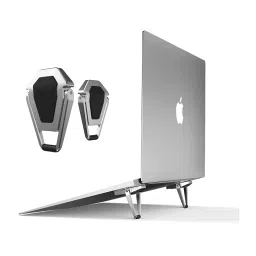 VeeDee 12-17 inch Portable Laptop Stand with Mini Aluminum Cooling Pad (Pack of 2 Pcs)-48