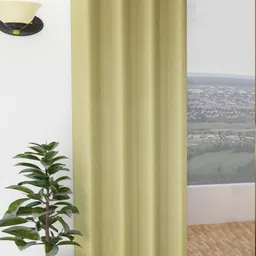 Yellow Weaves Green Room Darkening Door Curtain-image-4
