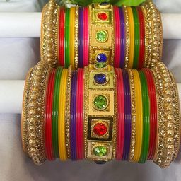 Mehpriye Alloy Gold-Plated Bangles-image-26