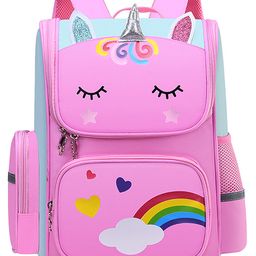 SYGA Children's Lightweight Schoolbag For Primary School Students,With Cartoon Design  (Pink)-image-7