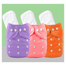 The Cheeky Kidzz Baby 3 Reusable Cloth Diaper Adjustable Diaper Nappies & 3 Bamboo Microfiber Inserts For (PUPIOR)-16