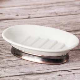 Voncasa Soap Dish Holder for Bathroom - White-picture-21