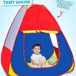 Fiddlerz Pop-Up Play Tent House for Kids Indoor Outdoor Fun Foldable Ball Pit Playhouse with Windows Easy Storage Colorful Design for Boys and Girls (Ball Not Included)-image-10