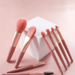 zemglam Set Of 10 Makeup Brushes With Storage Bag-5