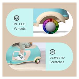 R for Rabbit Iya Iya Caravan Swing Car With Led Wheels & ABEC7 Bearing - Beige image 3