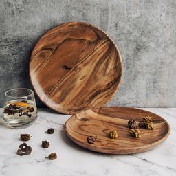 Think Artly Dune Acacia Plates Medium - Set of 2 image 4