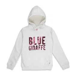 Blue Giraffe Kids White Embellished Hoodie-picture-42