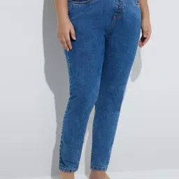 Gia by Westside Blue High-Rise Denim Jeggings-picture-23
