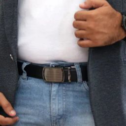 Kara Black & Dark Brown Solid Reversible Belt-image-20