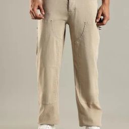 Tommy Hilfiger Khaki Cotton Relaxed Fit Trackpants-image-36