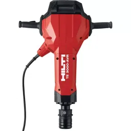 Hilti TE 3000-AVR Electric Jackhammer with Supply Cord, Grease 50 ml, Pointed Chisel & Trolley 3778026-99