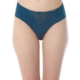 Amante Blue Lace Work Bikini Panty-image-64
