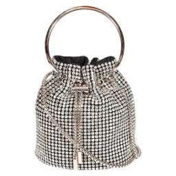 SASSORA RIM Silver Leather Embellished Handbag-picture-22