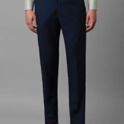 Louis Philippe Navy Slim Fit Trousers-image-34