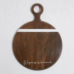 Westside Home Dark Brown Round Wooden Chopper-image-37
