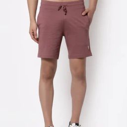 Red Tape Purple Cotton Regular Fit Sports Shorts-image-7