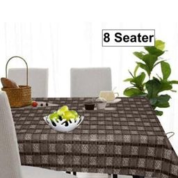 MVNK Group 8 Seater Printed Dining Table Cover | Waterproof | 54" x 90" |Brown-12