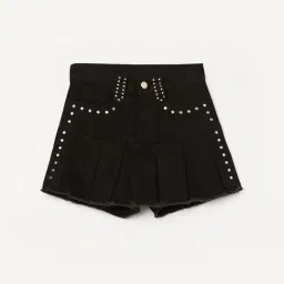 Fame Forever by Lifestyle Girls Black Embossed Skirt-picture-20