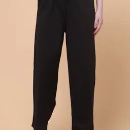 Charitra Women Striped Relaxed Easy Wash Cargos Trousers-image-14