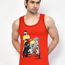 RAPL Printed Pure Cotton Gym VestPrinted_Sando_Red_S-image-39