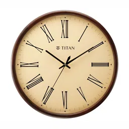 Titan Classic Brown & Black Wooden Contemporary Round Shaped Wall Clock-picture-8