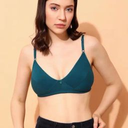 Clovia Blue Half Coverage Non-Padded Demi Cup Bra-image-19