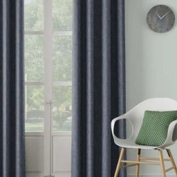 DDECOR Live Beautiful Navy Polyester 9 ft Long Door Curtain-image-40