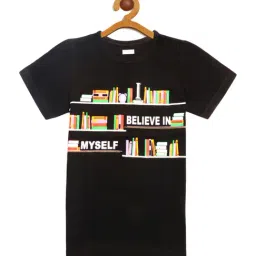 Ladore Kids Black Cotton Printed T-Shirt-image-37