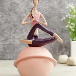 Tayhaa Multicolor Polyresin Yoga Pose Figurine - Set of 1-17