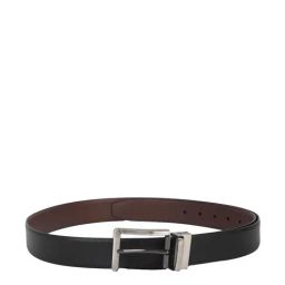 Allen Solly Black Leather Textured Reversible Belt for Men-image-71