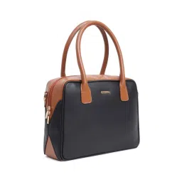Fastrack Black Color Block Medium Handbag image 4