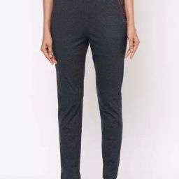 Sweet Dreams Charcoal Grey Cotton Lounge Pants-image-14