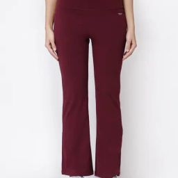 Red Tape Maroon High Rise Yoga Pants-image-85