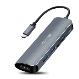 Powerup Elite NEO 6 in 1 Multi-Port Hub Adapter for MacBook Pro (Gunmetal)-19