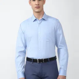 Van Heusen Blue Cotton Regular Fit Shirt-image-93
