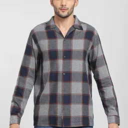 SELECTED HOMME Sky Captain Cotton Regular Fit Checks Shirt-image-86