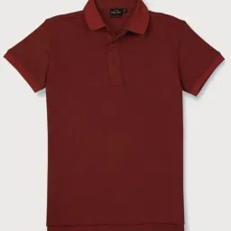 Gini & Jony Kids Maroon Cotton Regular Fit Polo T-Shirt-image-33