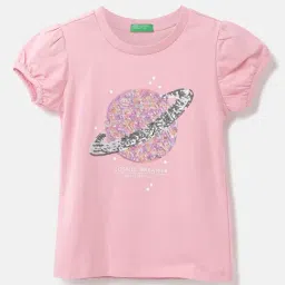United Colors of Benetton Kids Pink Embellished Top-picture-45
